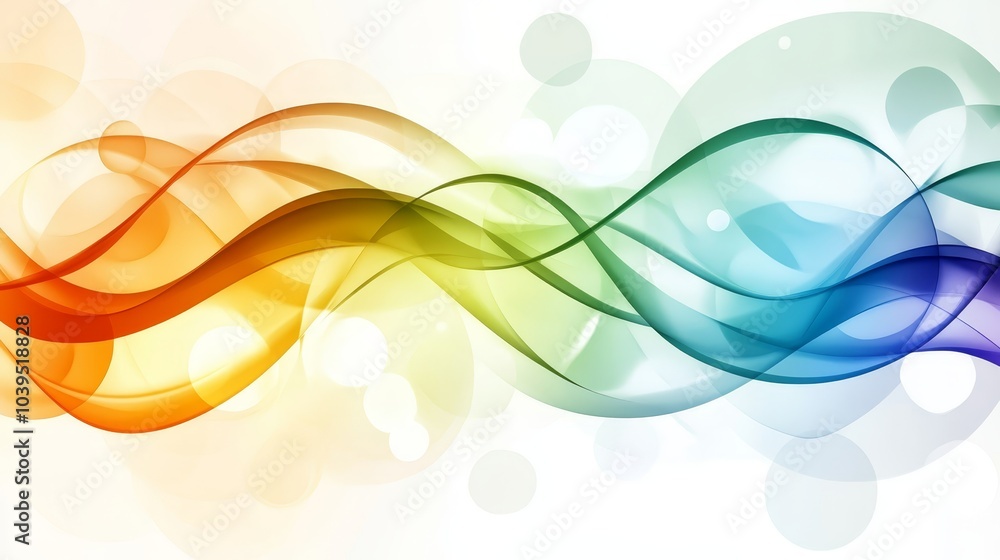 A vibrant abstract backdrop featuring swirls and bubbles against a light blue, yellow, green, and orange canvas A vibrant abstract backdrop featuring swirls and bubbles against a light blue, yellow, green, and orange canvas