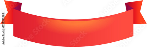 Ribbon Decoration Red Isolated Icon 