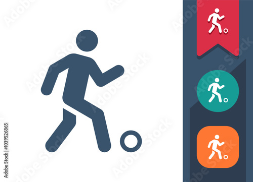 Soccer, Football, Player, Ball, Sport Icon