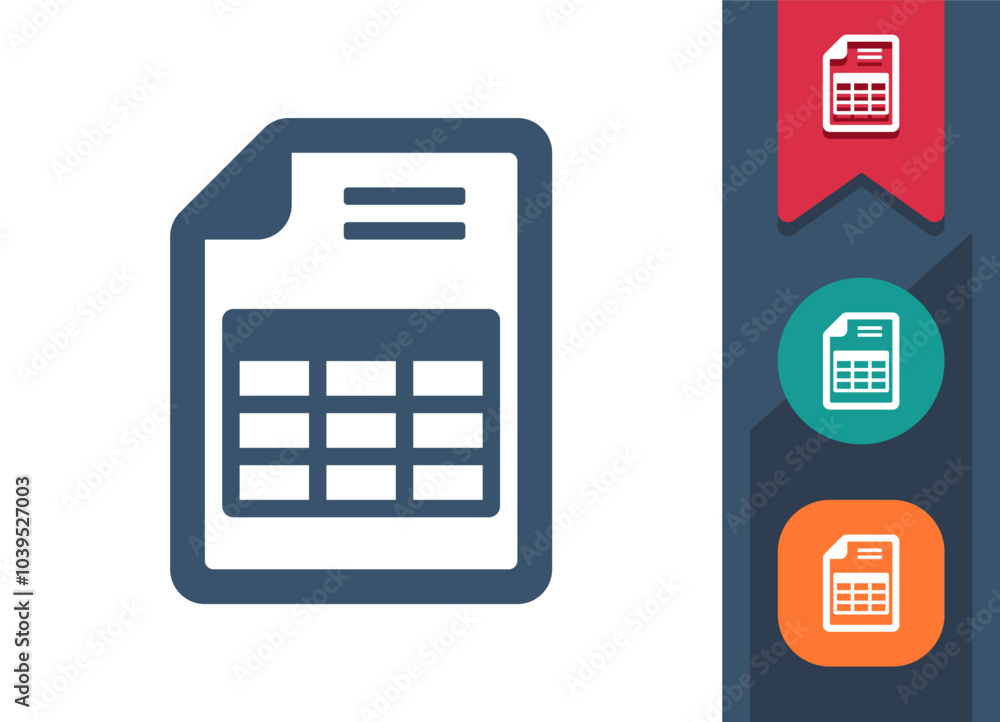 Spreadsheet, Document, File Icon Spreadsheet, Document, File Icon