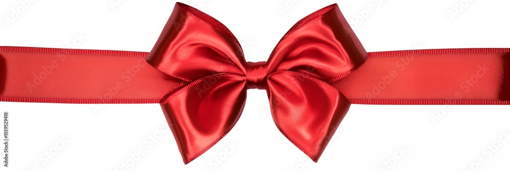 A red ribbon with a bow is shown. The ribbon is red and has a bow on it A red ribbon with a bow is shown. The ribbon is red and has a bow on it