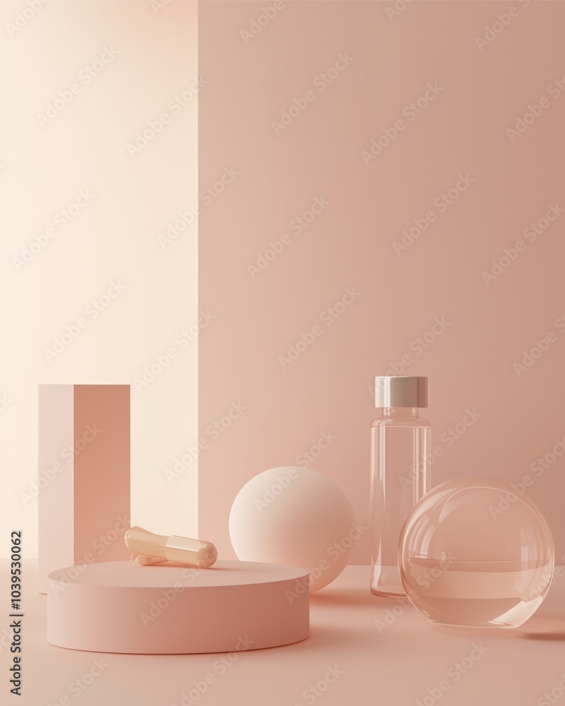 Cosmetics scattered on the table and mirror, showcasing a vibrant array of makeup products Cosmetics scattered on the table and mirror, showcasing a vibrant array of makeup products