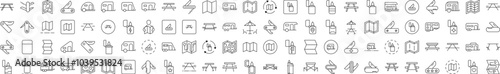 Beach, Umbrella, Surfing, Lifeline, Summer Rest Minimalistic Pictograms Drawn with Thin Line. Collection of Various Design Elements that Can Be Used for Apps, Articles, Web Sites, Social Media