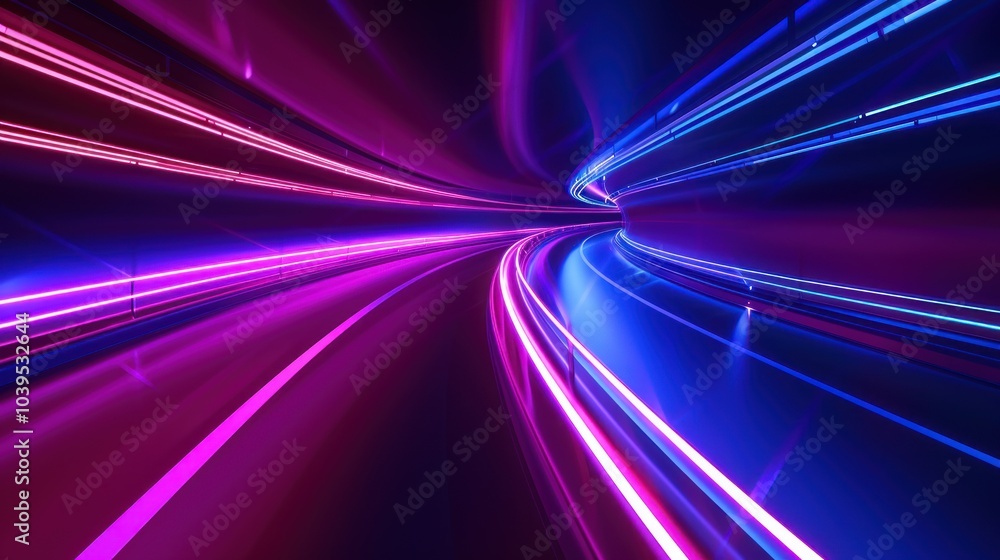 Neon Lights Tunnel: A Futuristic Journey Neon Lights Tunnel: A Futuristic Journey