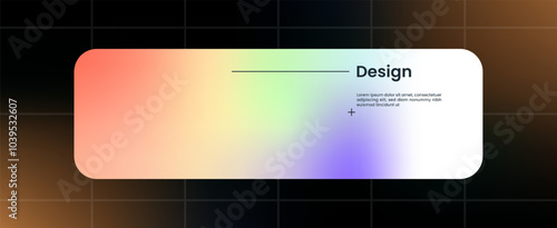 Modern design element in gradient color. Futuristic pop up interface.