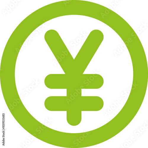 Circle Yen icon logo design