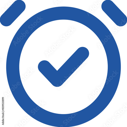 Clock Check icon logo design