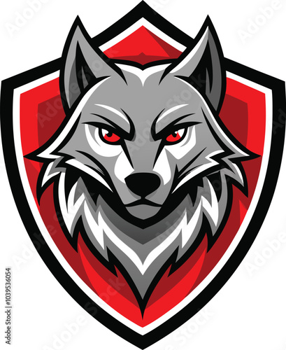 Fierce Wolf Mascot Logo: A powerful and intimidating wolf mascot logo, perfect for a sports team, gaming clan, or any organization seeking a fierce and determined identity.  