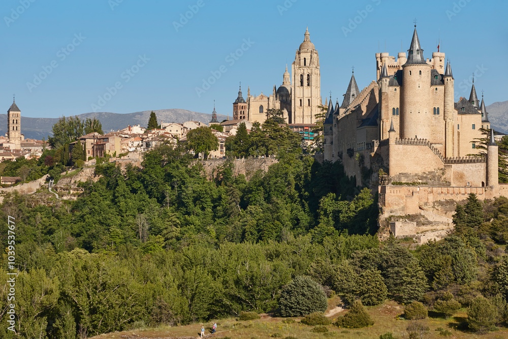 Gothic cathedral in Segovia. Medieval city in Castilla Leon. Spain Gothic cathedral in Segovia. Medieval city in Castilla Leon. Spain