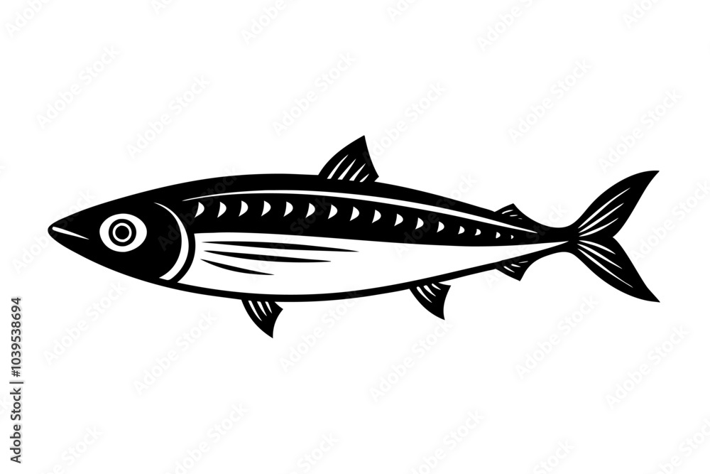 Creative Cute Fish line art vector design with a white background Creative Cute Fish line art vector design with a white background