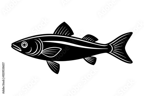 Creative Cute Fish line art vector design with a white background 