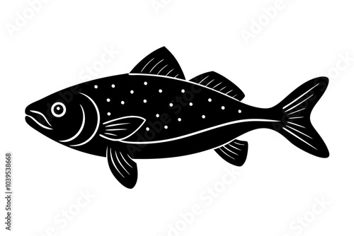 Creative Cute Fish line art vector design with a white background 