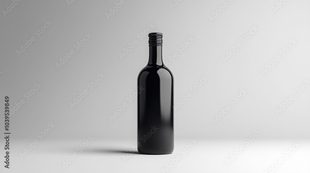 A Creative Mockup of a Blank Bottle Isolated on a White Background Perfect for Product Label Designs and Branding Presentations A Creative Mockup of a Blank Bottle Isolated on a White Background Perfect for Product Label Designs and Branding Presentations