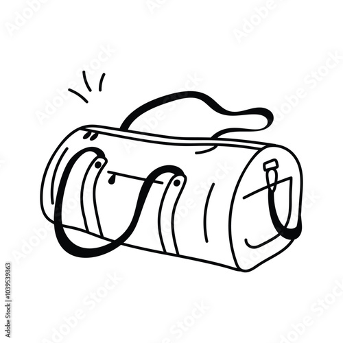 An amazing icon of sport bag in modern style