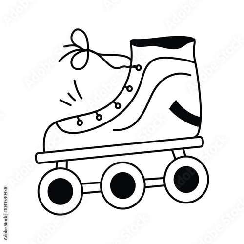 Versatile roller skates icon for speed, fun, and smooth outdoor movement