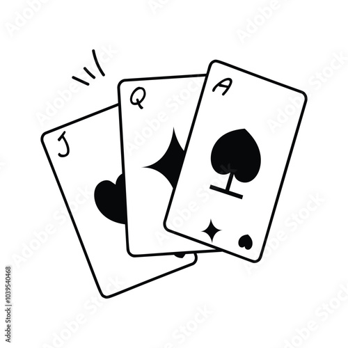 Casino themed, playing card icon design
