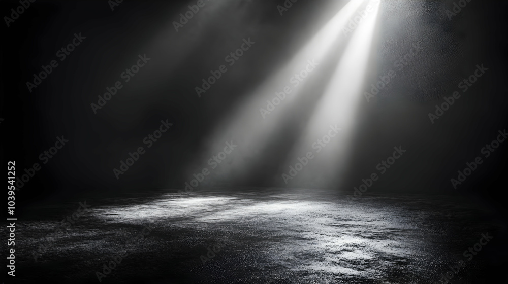 Dark Background with Light Beams Illustration Dark Background with Light Beams Illustration