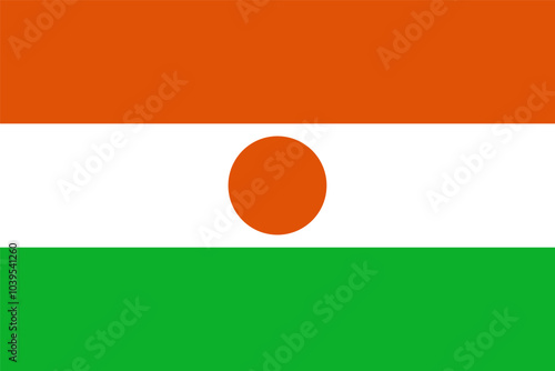 The flag of Niger. National Flag. Vector Illustration