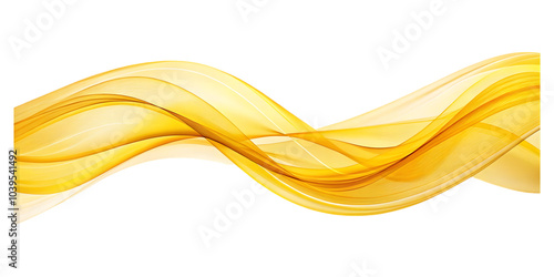 Fototapeta Naklejka Na Ścianę i Meble -  abstract yellow wave curve lines designs on white background