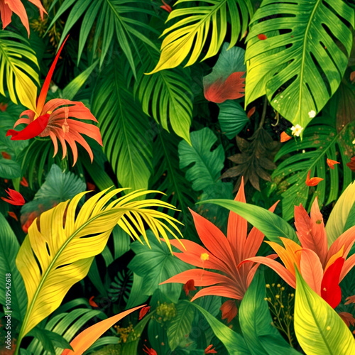 tropical leaves background