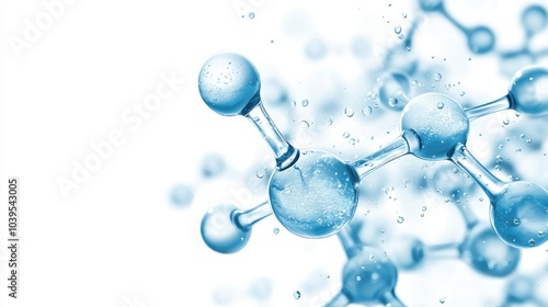 High Quality Molecular Structure in Clear Background