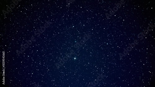 A Starry Night Sky with a Single Bright Star in the Center