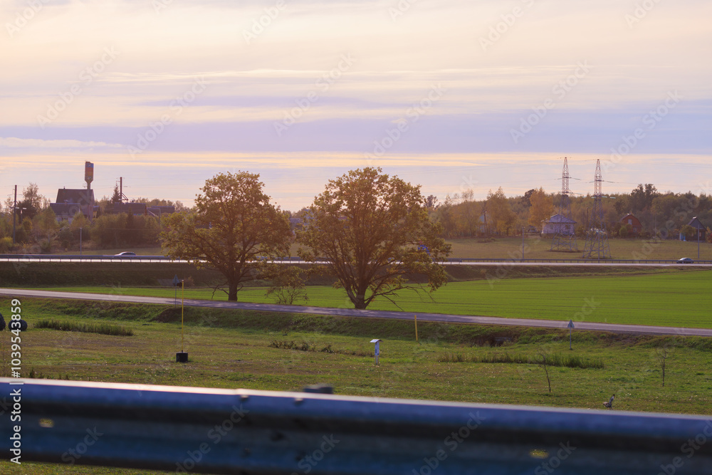 Wide road, highway, sun and blue sky on a summer day. Wide road, highway, sun and blue sky on a summer day.