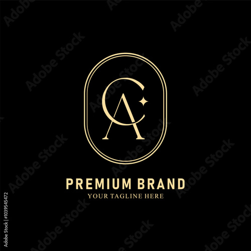 Modern Creative AC Logo Design. icon initial Based Monogram and Letters in Luxury vector