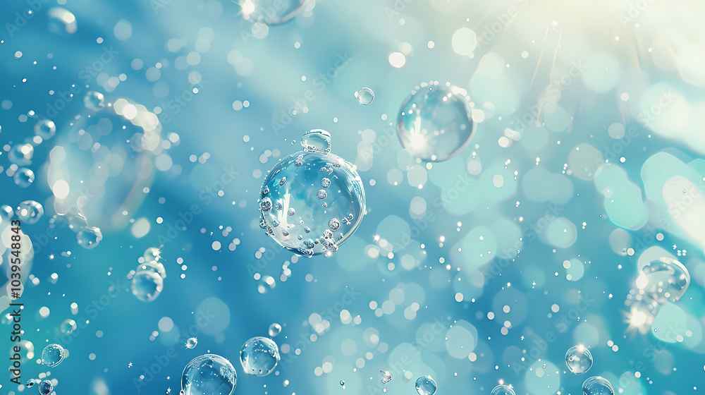 Water droplets and bubbles Water droplets and bubbles
