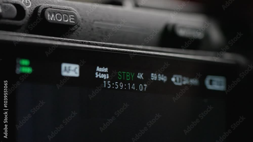 Unique shot capturing the Sony FX3 display with the record overlay highlighted, showcasing its user-friendly interface Unique shot capturing the Sony FX3 display with the record overlay highlighted, showcasing its user-friendly interface