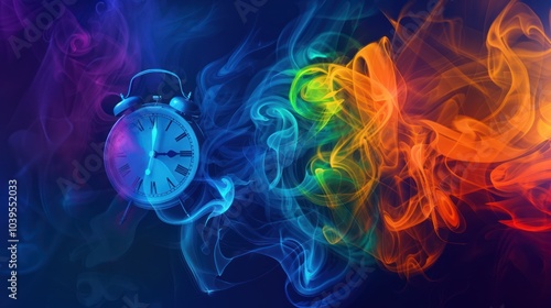 Wallpaper Mural Clock In The Smoke Torontodigital.ca