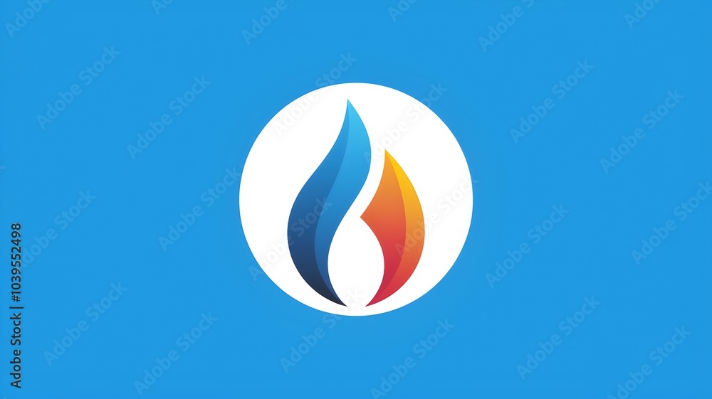 logo flame with a blue and orange gradient logo flame with a blue and orange gradient