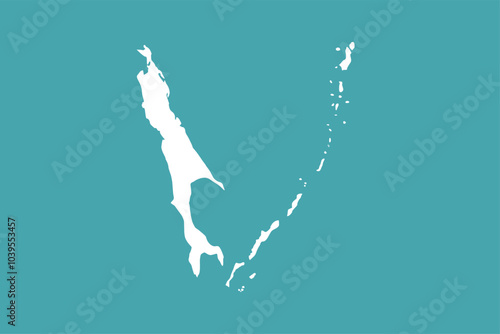 flag of sakhalin oblast, Russia. Vector illustration