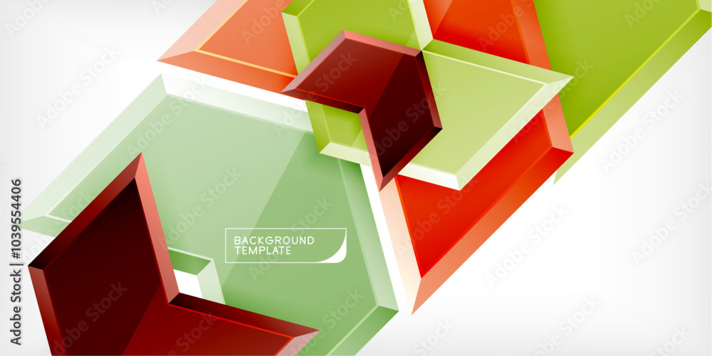 Vector 3d arrow techno design template Vector 3d arrow techno design template