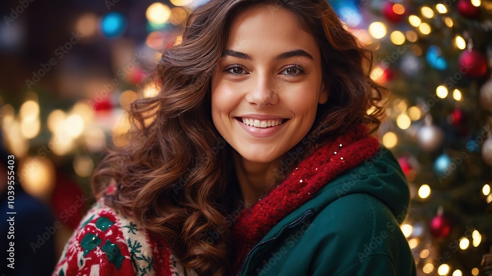 Festive Christmas Tree Portrait Photography Card Festive Christmas Tree Portrait Photography Card