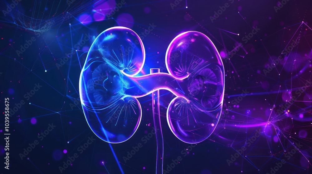 custom made wallpaper toronto digitalAbstract Representation of Kidneys in a Digital Network