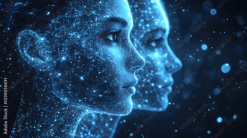 Futuristic Concept of AI-Powered Human Avatars Controlled via Interconnected Neural Networks. Exploring the Technological Convergence of Intelligence,Robotics,and Human-Machine Symbiosis. Futuristic Concept of AI-Powered Human Avatars Controlled via Interconnected Neural Networks. Exploring the Technological Convergence of Intelligence,Robotics,and Human-Machine Symbiosis.
