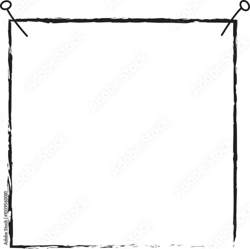 Cute Hand drawn Doodle Banner and Ribbon isolated on white background for your Design. Bullet journal Ideas. Girly Stuff. Sticky Notes.