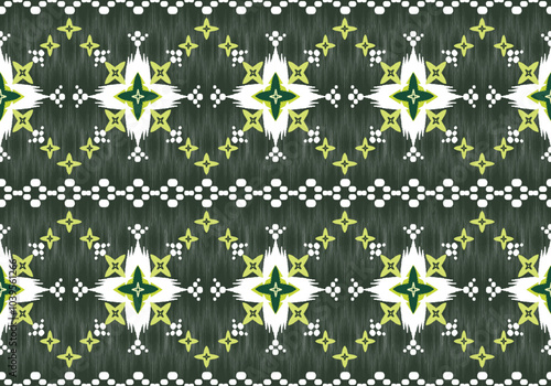  seamless Ikat flora pattern design for fabric curtain wallpaper mattresses carpet floor bed sheet bolster pillow blanket ceramic tile background wrapping ornament