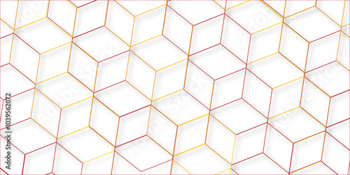 Abstract technology background with hexagons. modern geometric hexagon shape Poster, wallpaper, Landing page. geometric hexagonal, triangle, shape. Vector illustration. can be used in cover design.