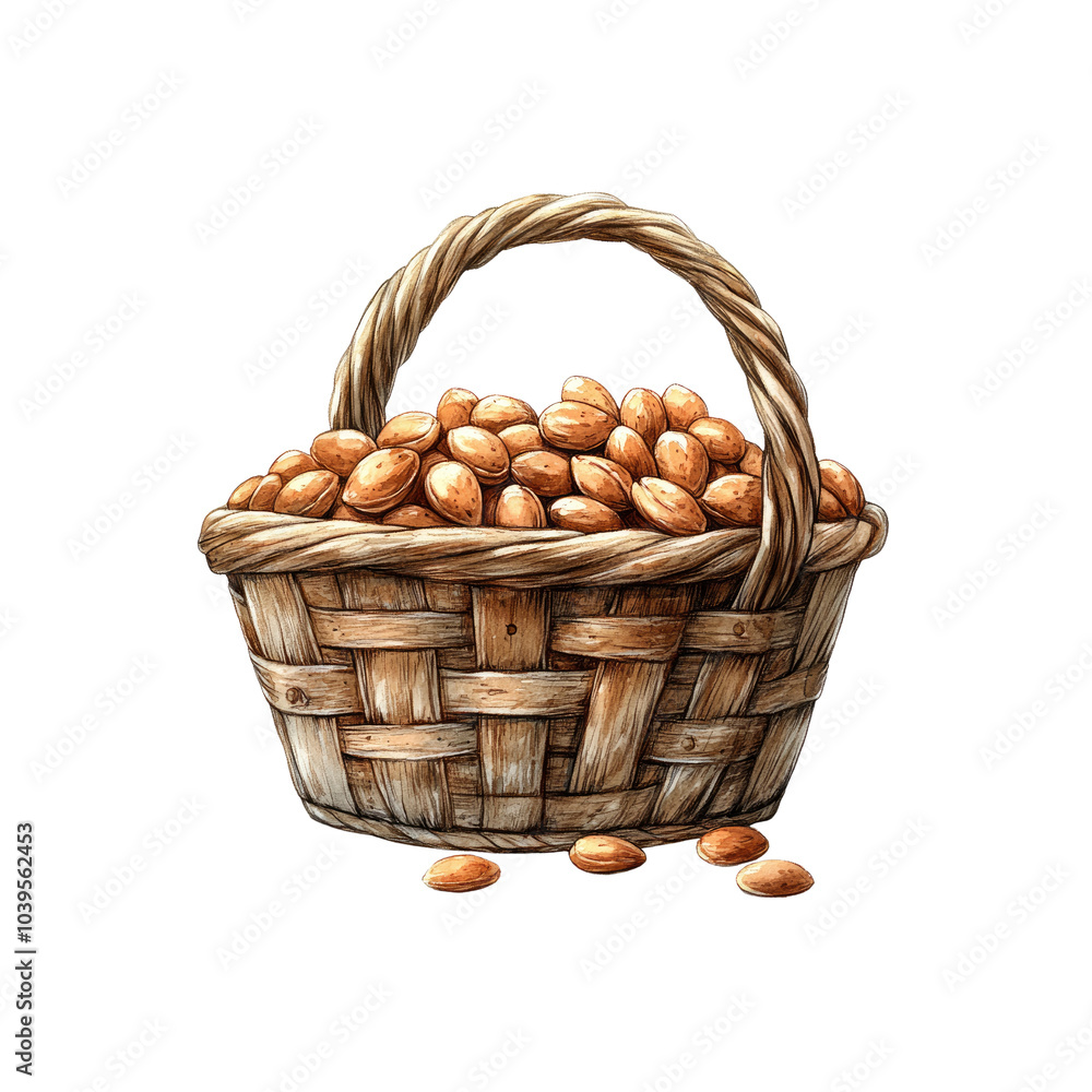 Basket of Almonds Basket of Almonds