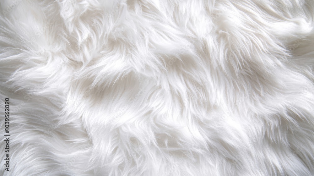 A tight shot of a white animal's fur, subtly textured with a pattern atop A tight shot of a white animal's fur, subtly textured with a pattern atop
