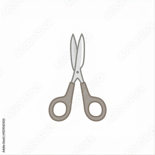 scissors illustration isolated on white