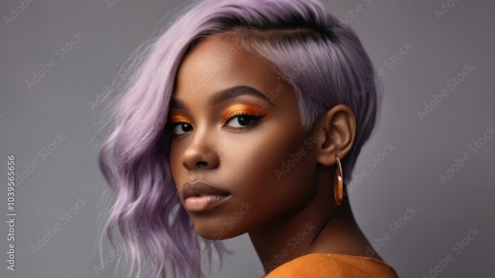 black woman with light purple hair black woman with light purple hair