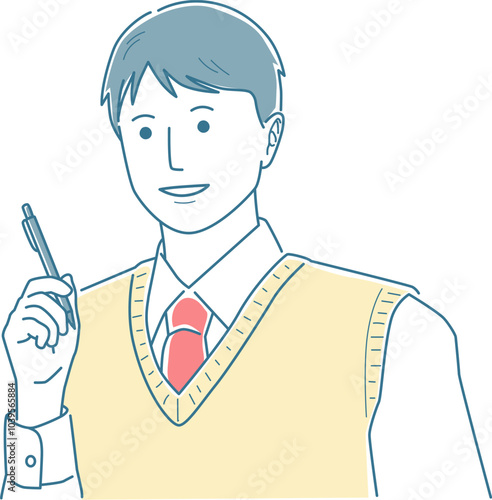 ドヤ顔でポーズを決める男子学生