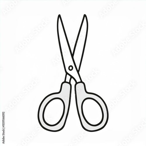 scissors illustration isolated on white