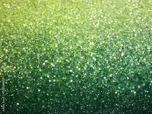 Obraz na płótnie A shimmering gradient of green glitter, creating a vibrant and textured background. w salonie