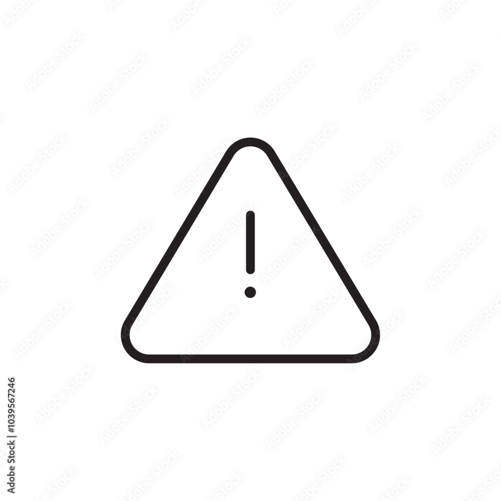 Alert icon Flat line illustration Alert icon Flat line illustration