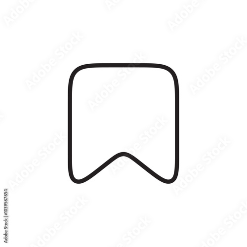 Bookmark icon Flat line illustration