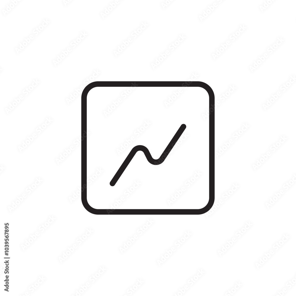 Chart icon Flat line illustration Chart icon Flat line illustration